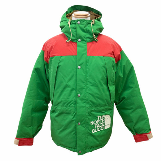 Great GUCCI THE NORTH FACE Mountain Guide Down Jacket Hooded green M 663758