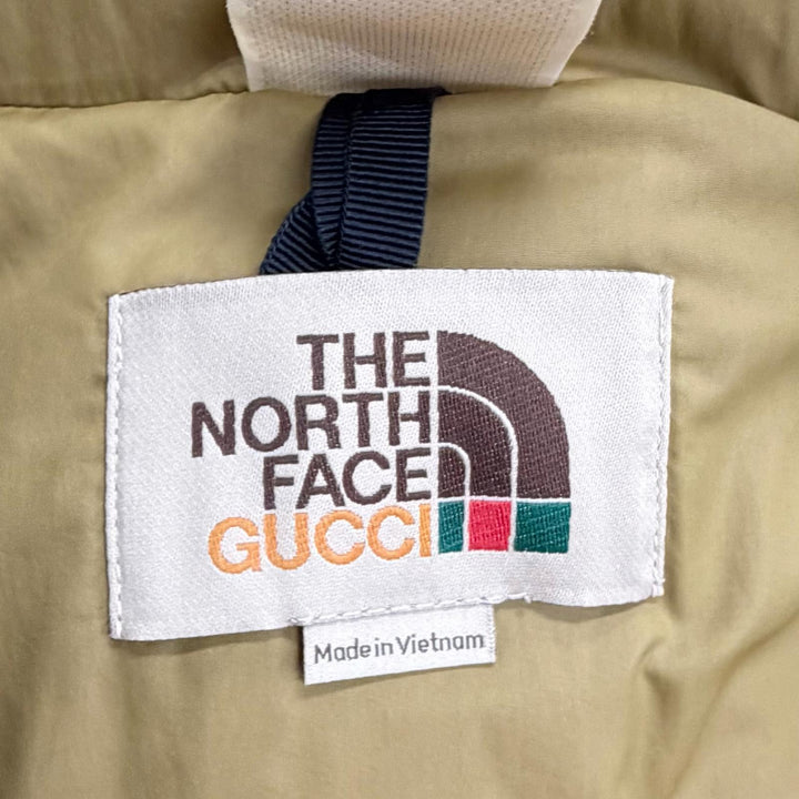 Great GUCCI THE NORTH FACE Mountain Guide Down Jacket Hooded green M 663758