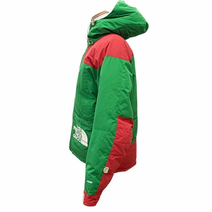 Great GUCCI THE NORTH FACE Mountain Guide Down Jacket Hooded green M 663758