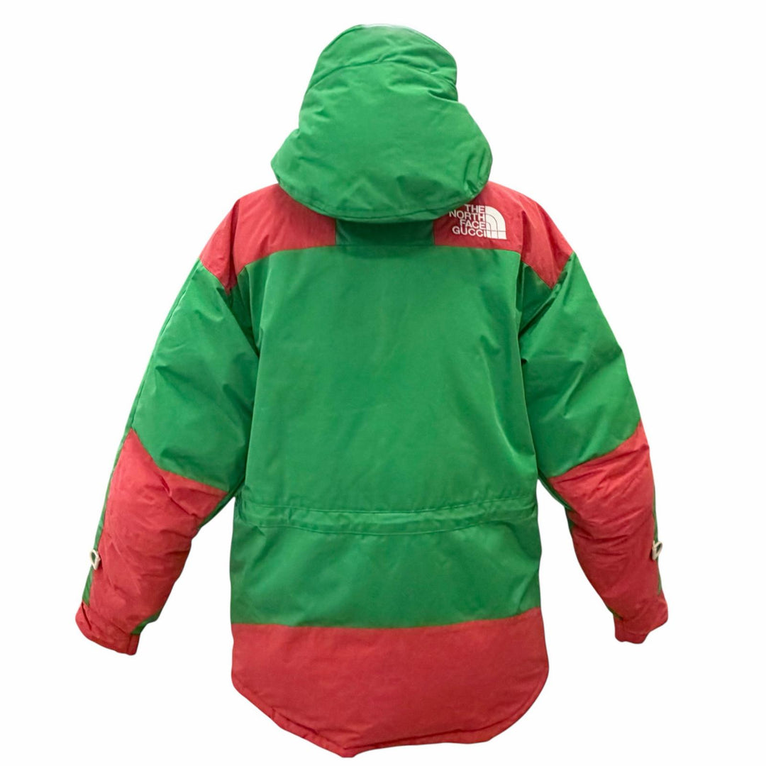 Great GUCCI THE NORTH FACE Mountain Guide Down Jacket Hooded green M 663758