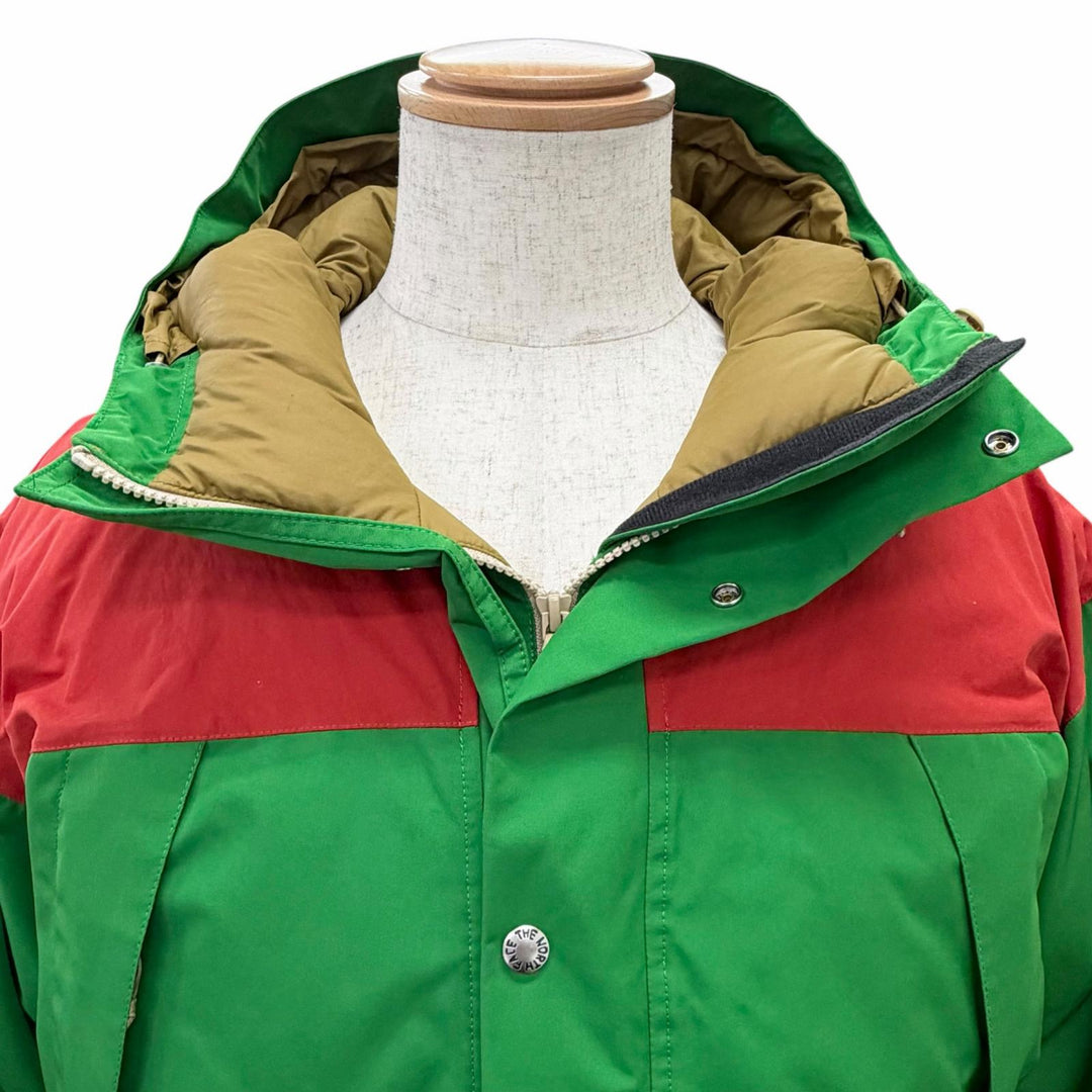 Great GUCCI THE NORTH FACE Mountain Guide Down Jacket Hooded green M 663758