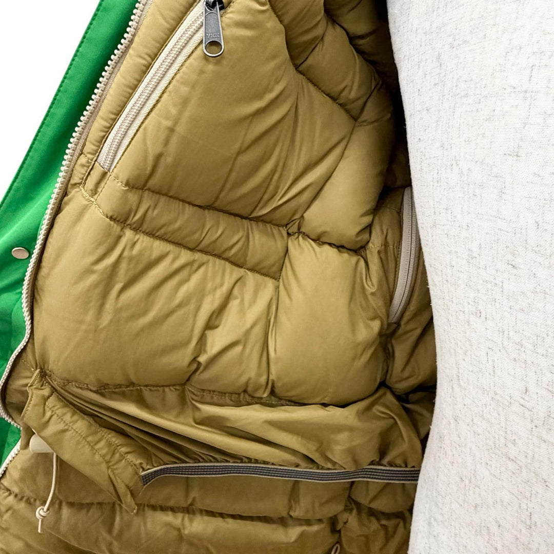 Great GUCCI THE NORTH FACE Mountain Guide Down Jacket Hooded green M 663758