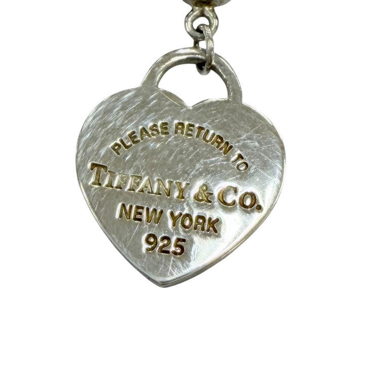 Excellent TIFFANY&Co. bracelet Mini Heart Tag Bead Bracelet Silver 925 Women