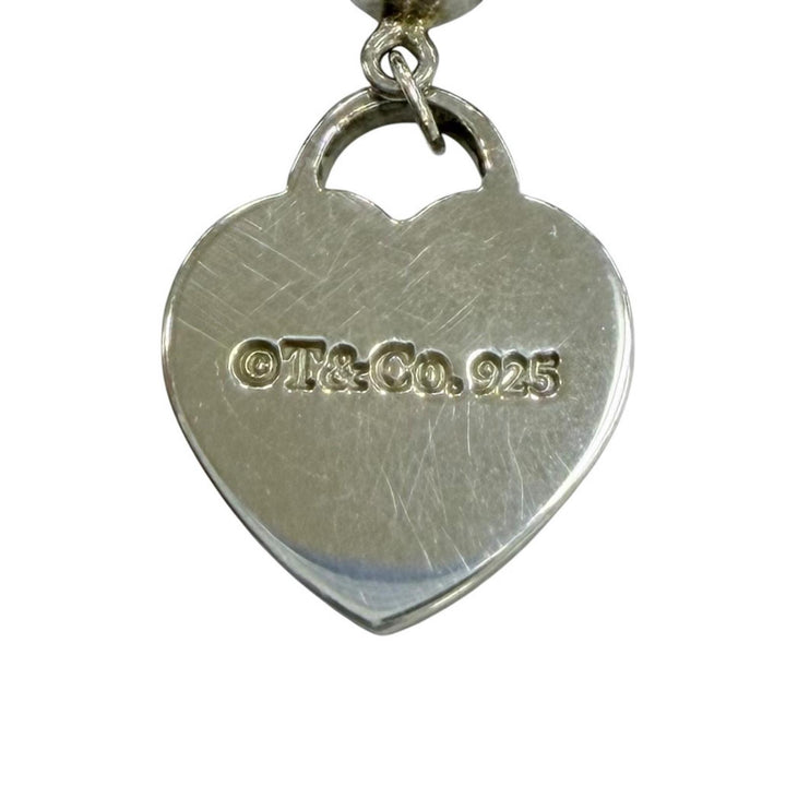 Excellent TIFFANY&Co. bracelet Mini Heart Tag Bead Bracelet Silver 925 Women