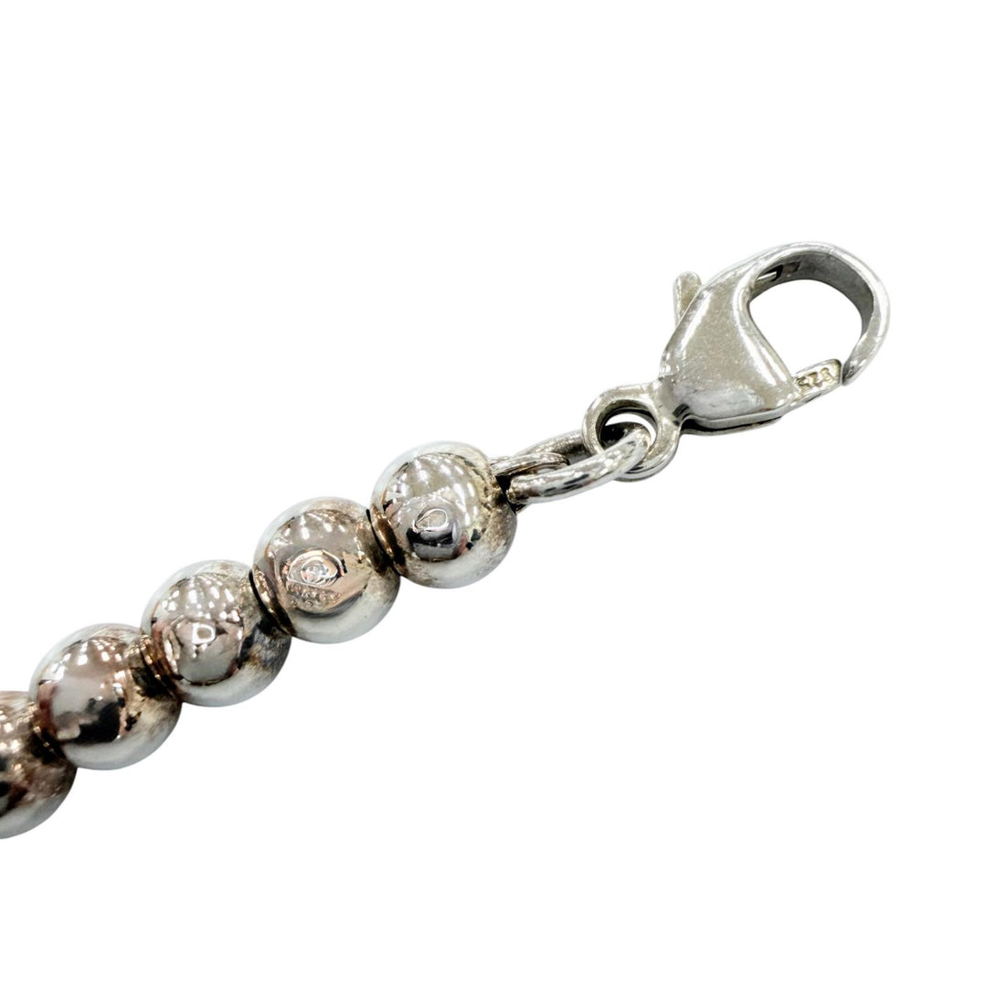 Excellent TIFFANY&Co. bracelet Mini Heart Tag Bead Bracelet Silver 925 Women