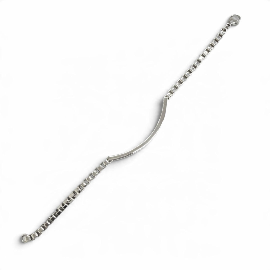 Excellent TIFFANY&Co. bracelet Venetian Link ID Silver AG925 mens