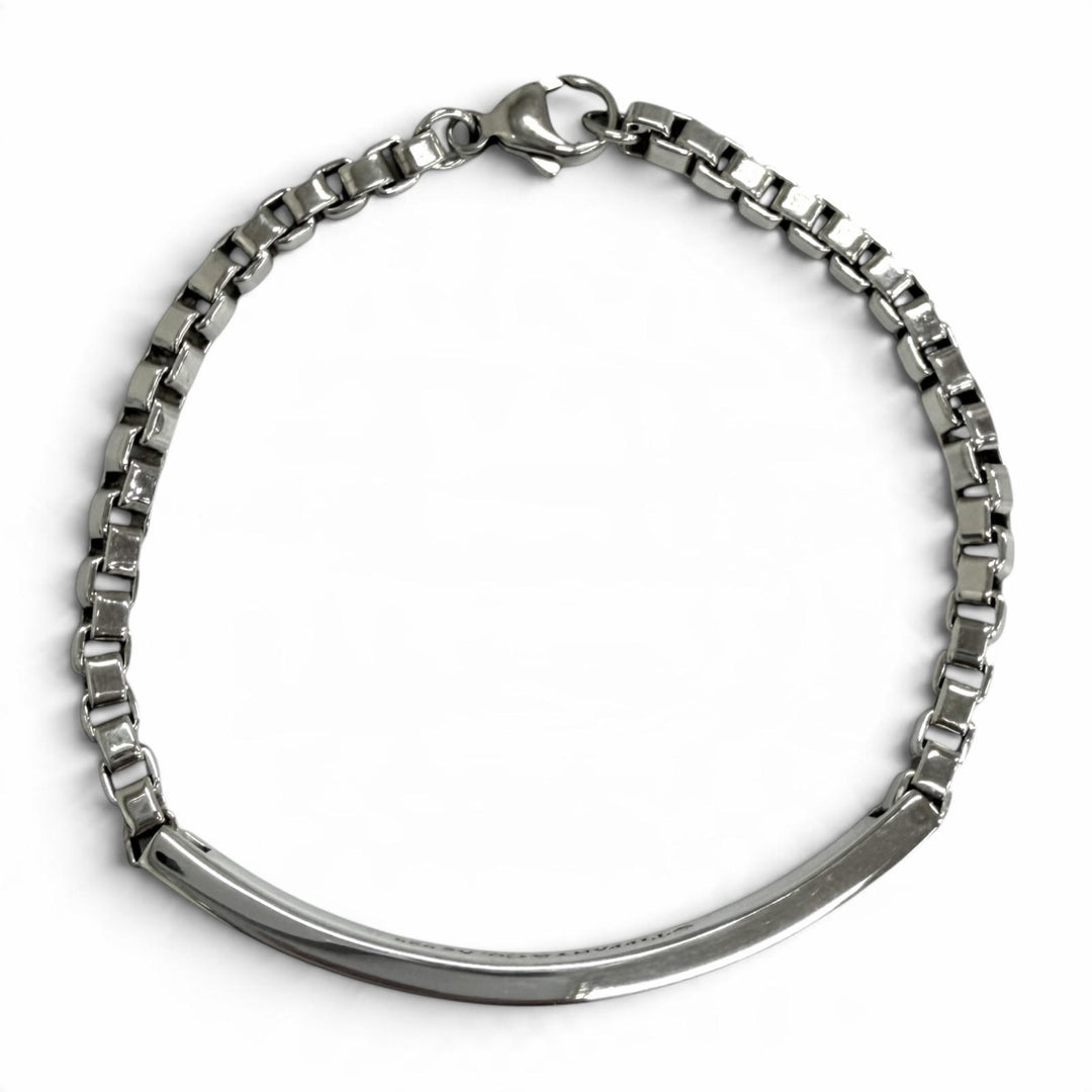 Excellent TIFFANY&Co. bracelet Venetian Link ID Silver AG925 mens
