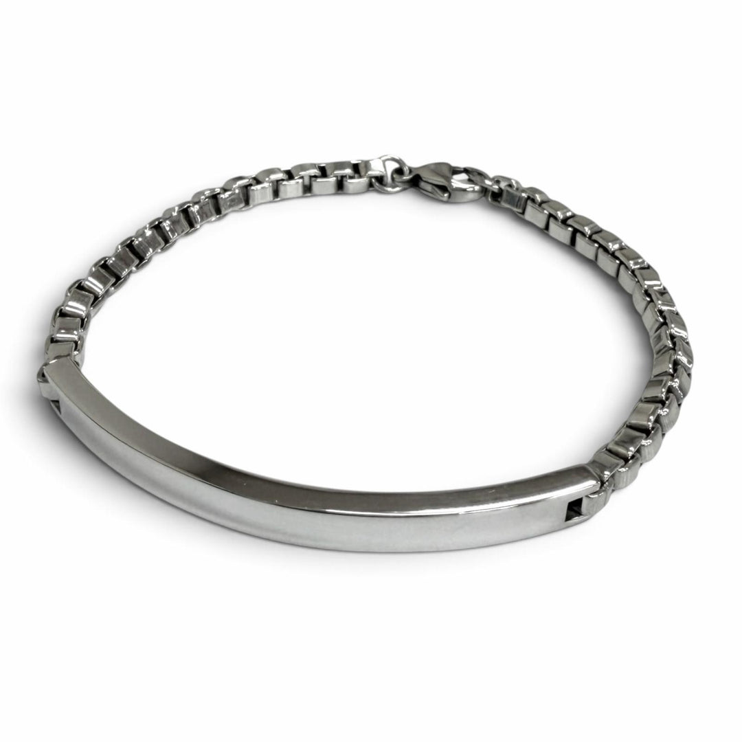 Excellent TIFFANY&Co. bracelet Venetian Link ID Silver AG925 mens