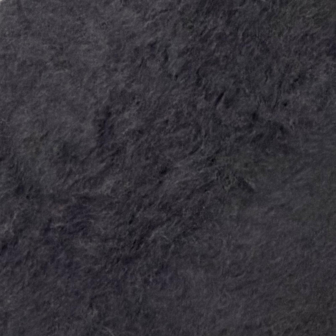 Very Good LOEWE Scarf Anagram Leather Patch Fringe Long black mohair Women