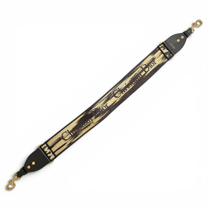 Great Christian Dior Shoulder strap Logo Leopard Pattern Beige canvas Women