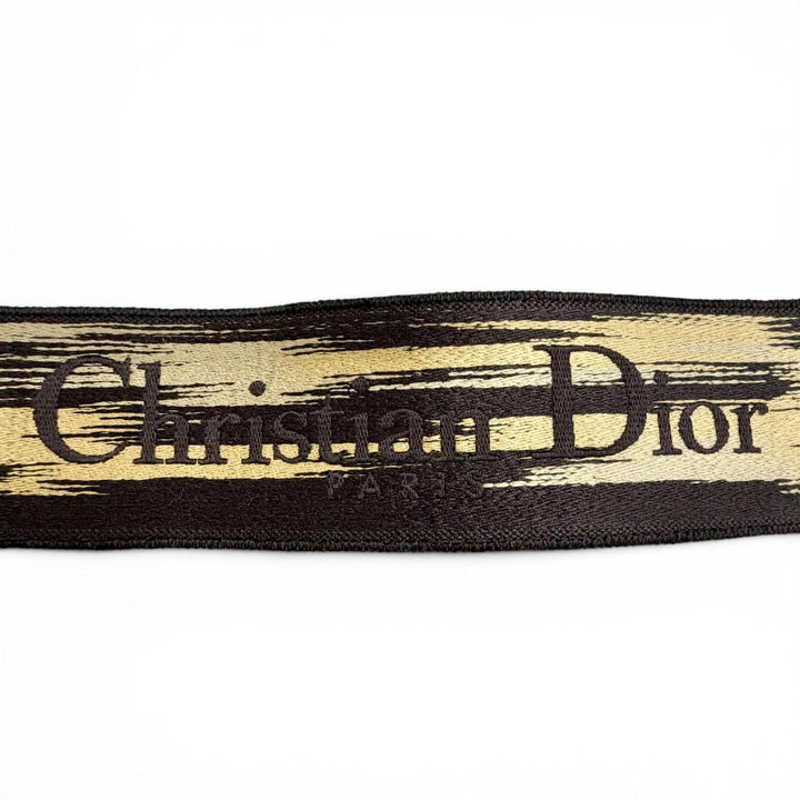 Great Christian Dior Shoulder strap Logo Leopard Pattern Beige canvas Women