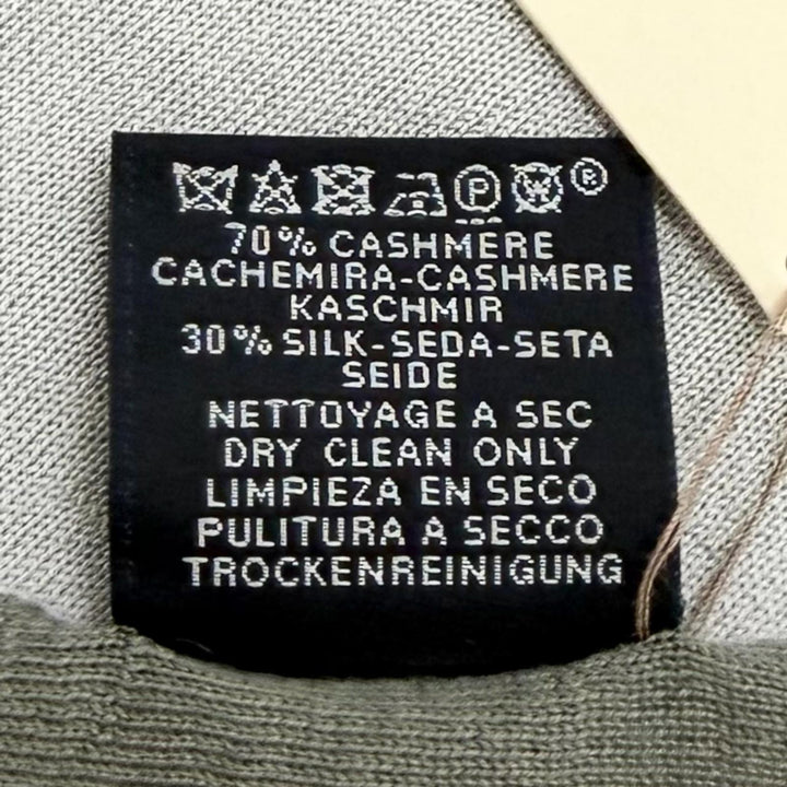 Pristine HERMES Scarf Allertour H logo gray cashmere Women