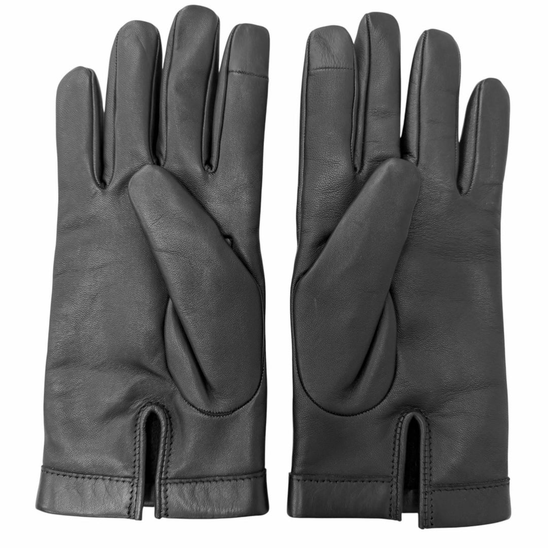 Excellent BERLUTI gloves Calligraphy script black Sheep leather mens 8