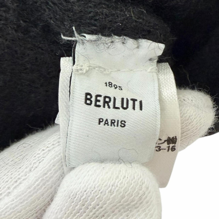Excellent BERLUTI gloves Calligraphy script black Sheep leather mens 8