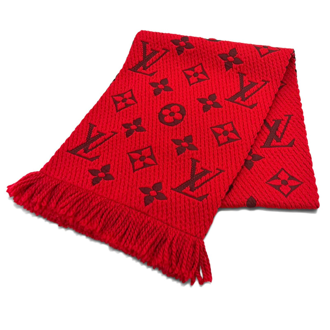 Great LOUIS VUITTON Scarf Escalp Logo Mania fringe wool Women M72432
