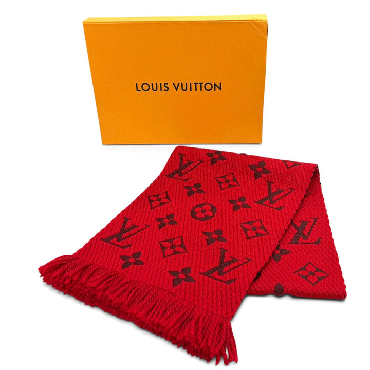 Great LOUIS VUITTON Scarf Escalp Logo Mania fringe wool Women M72432