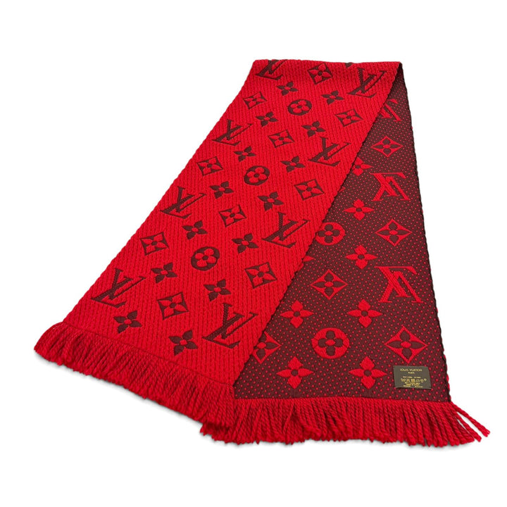 Great LOUIS VUITTON Scarf Escalp Logo Mania fringe wool Women M72432