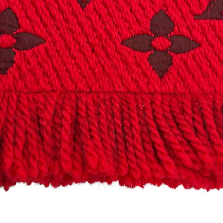 Great LOUIS VUITTON Scarf Escalp Logo Mania fringe wool Women M72432