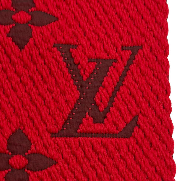 Great LOUIS VUITTON Scarf Escalp Logo Mania fringe wool Women M72432