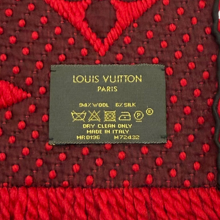 Great LOUIS VUITTON Scarf Escalp Logo Mania fringe wool Women M72432