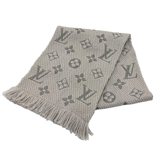 Great LOUIS VUITTON Scarf Escalp Logo Mania fringe wool Women M74742