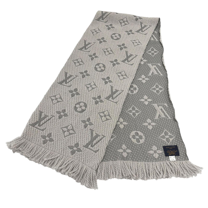 Great LOUIS VUITTON Scarf Escalp Logo Mania fringe wool Women M74742