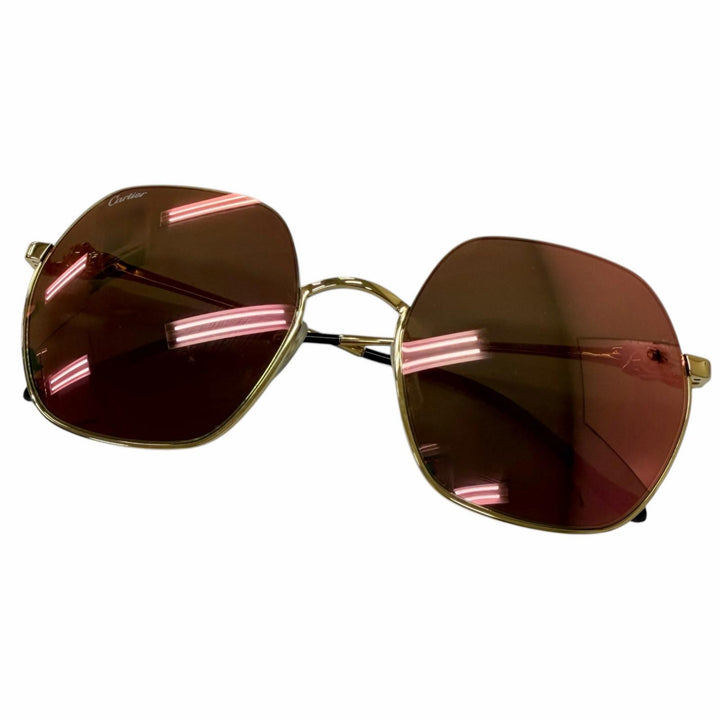Excellent Cartier sunglasses PANTHERE de Cartier Mirror lens gold