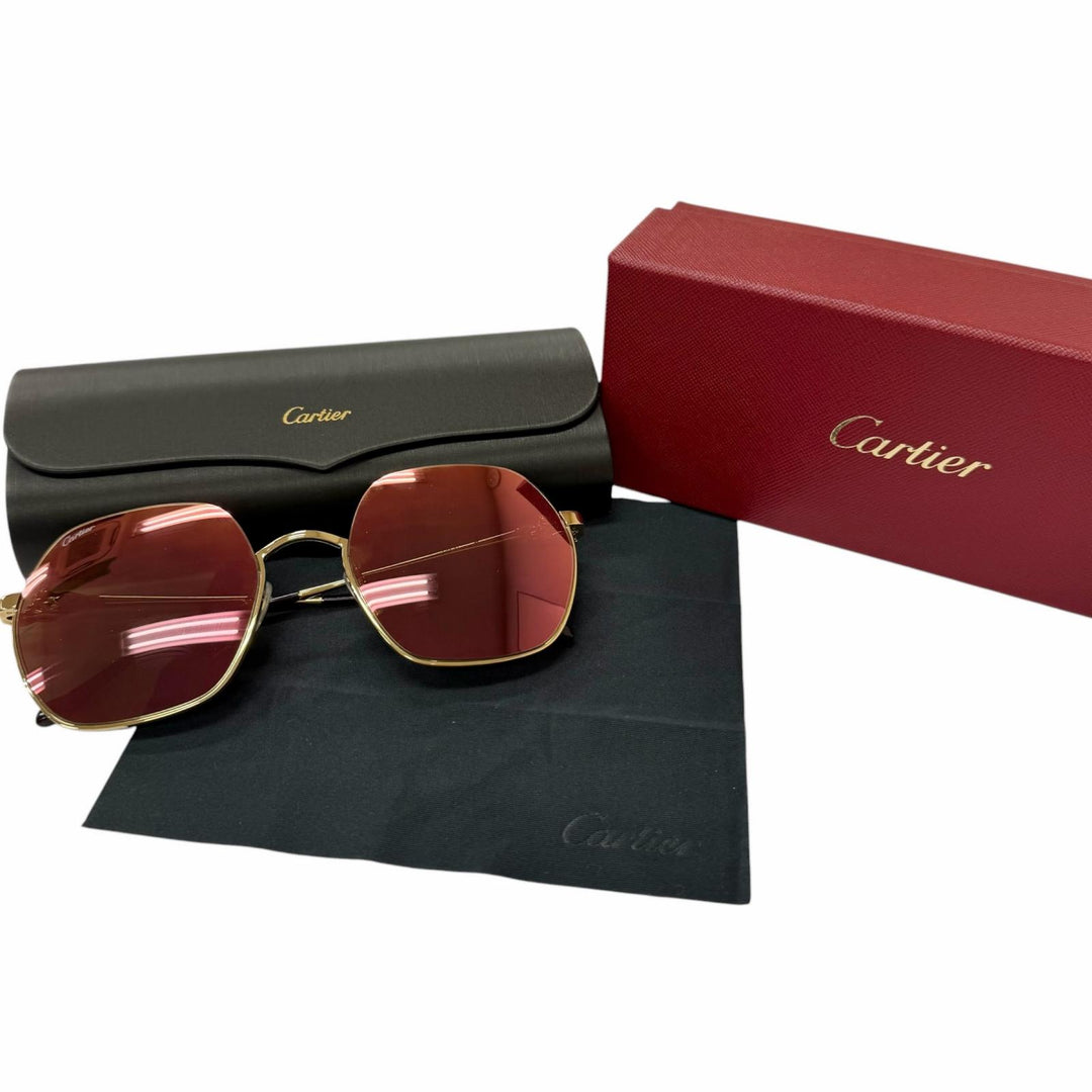 Excellent Cartier sunglasses PANTHERE de Cartier Mirror lens gold