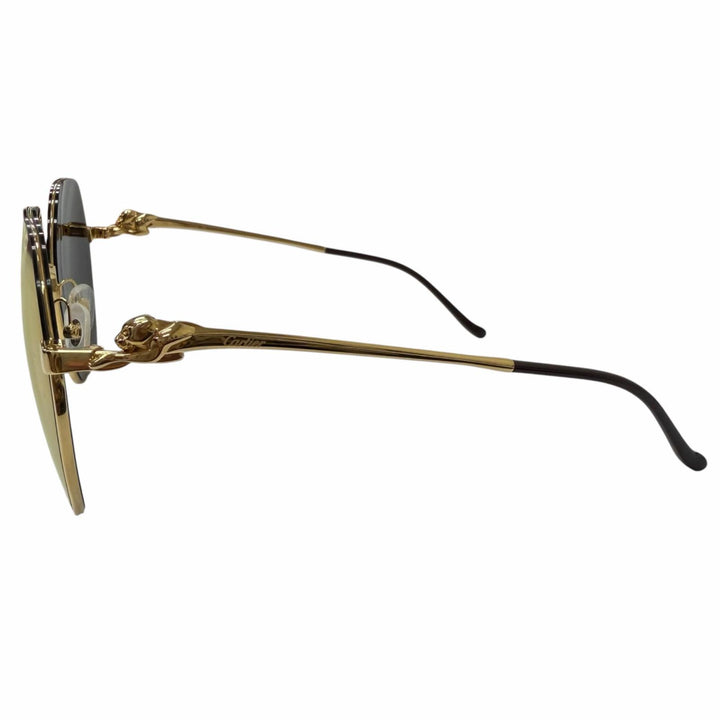 Excellent Cartier sunglasses PANTHERE de Cartier Mirror lens gold