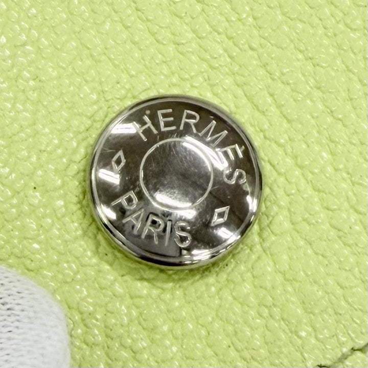 Very Good HERMES Coin case Le Vingt-Quatre 24 Verso Serie Metal Shave Women