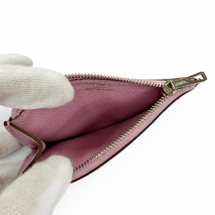 Pristine HERMES Bifold Wallet Constance Slim Compact wallet Epsom Leather Women