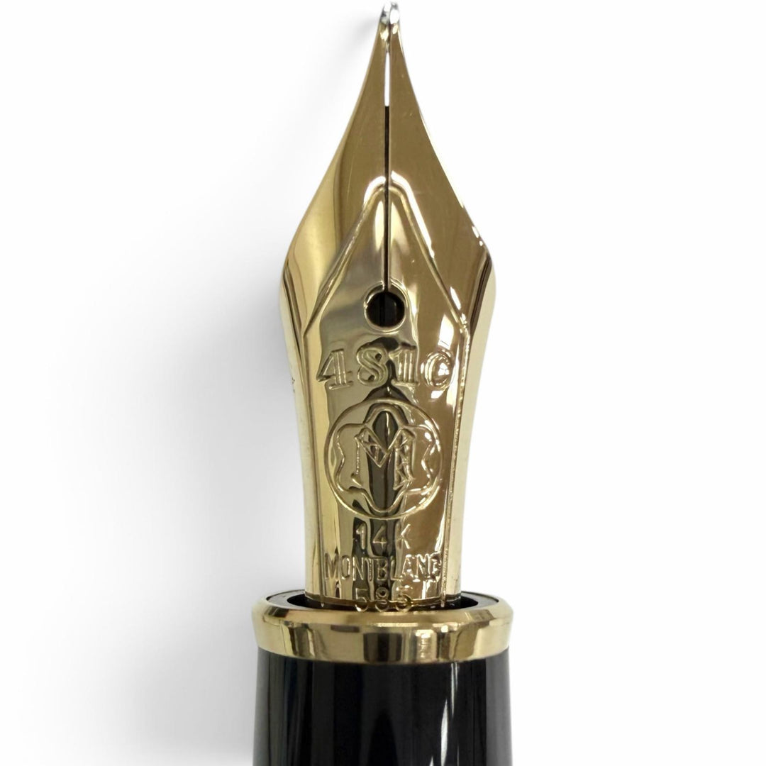 Excellent MONTBLANC fountain pen Meisterstück Classic black 14K mens