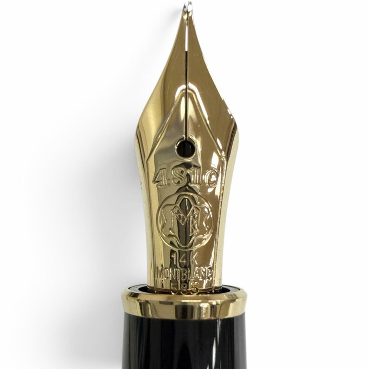 Excellent MONTBLANC fountain pen Meisterstück Classic black 14K mens
