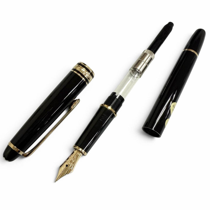Excellent MONTBLANC fountain pen Meisterstück Classic black 14K mens
