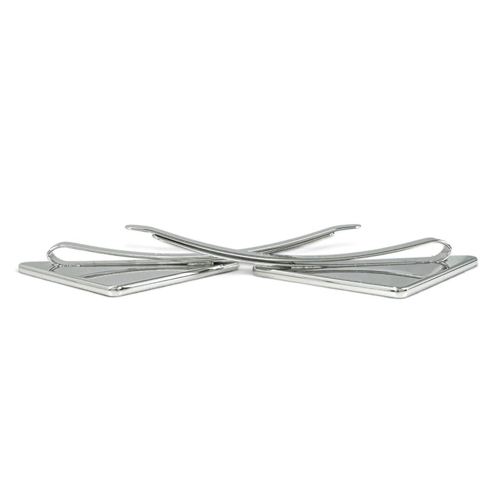 Excellent PRADA hairpin Triangle Logo (Set of 2) black metal Women 1IF051
