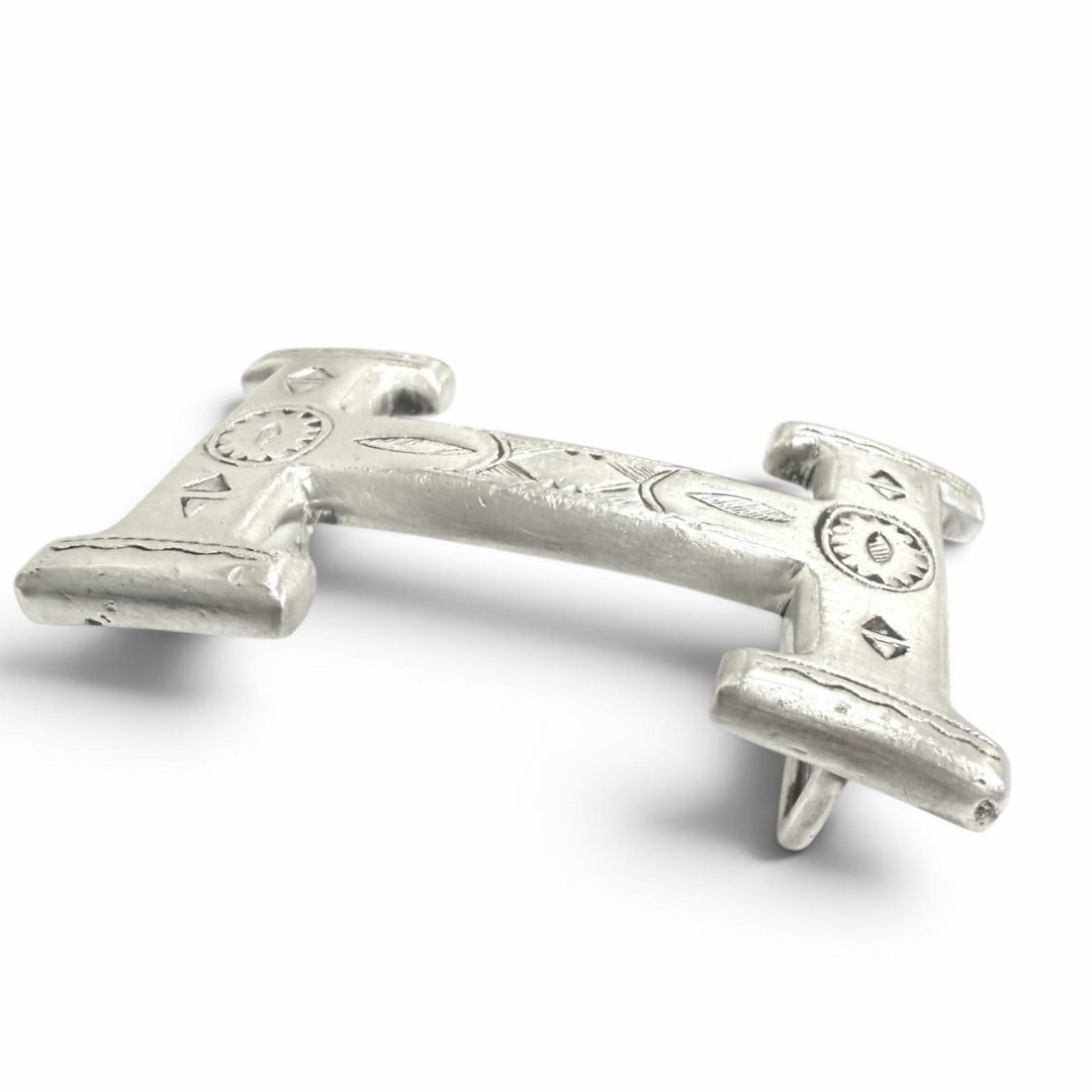 Great HERMES Touareg Hand-Engraved Design H Logo Belt Buckle