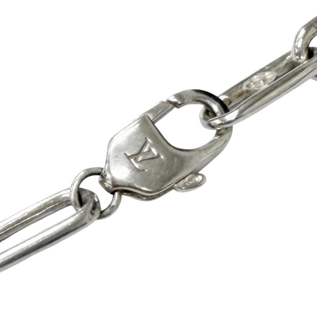 Great LOUIS VUITTON Necklace Sleek Monogram Silver AG925