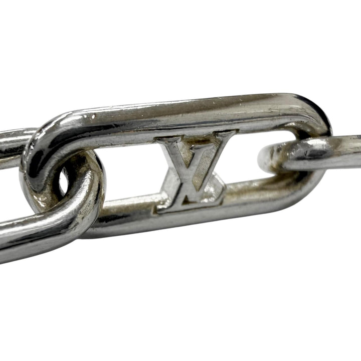 Great LOUIS VUITTON Necklace Sleek Monogram Silver AG925