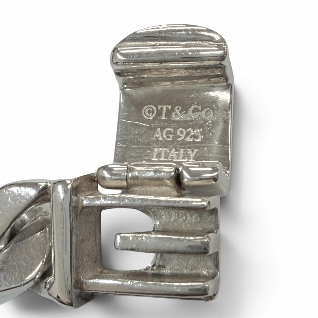 Great TIFFANY&Co. bracelet Curvelink Kihei Chain Silver AG925 mens