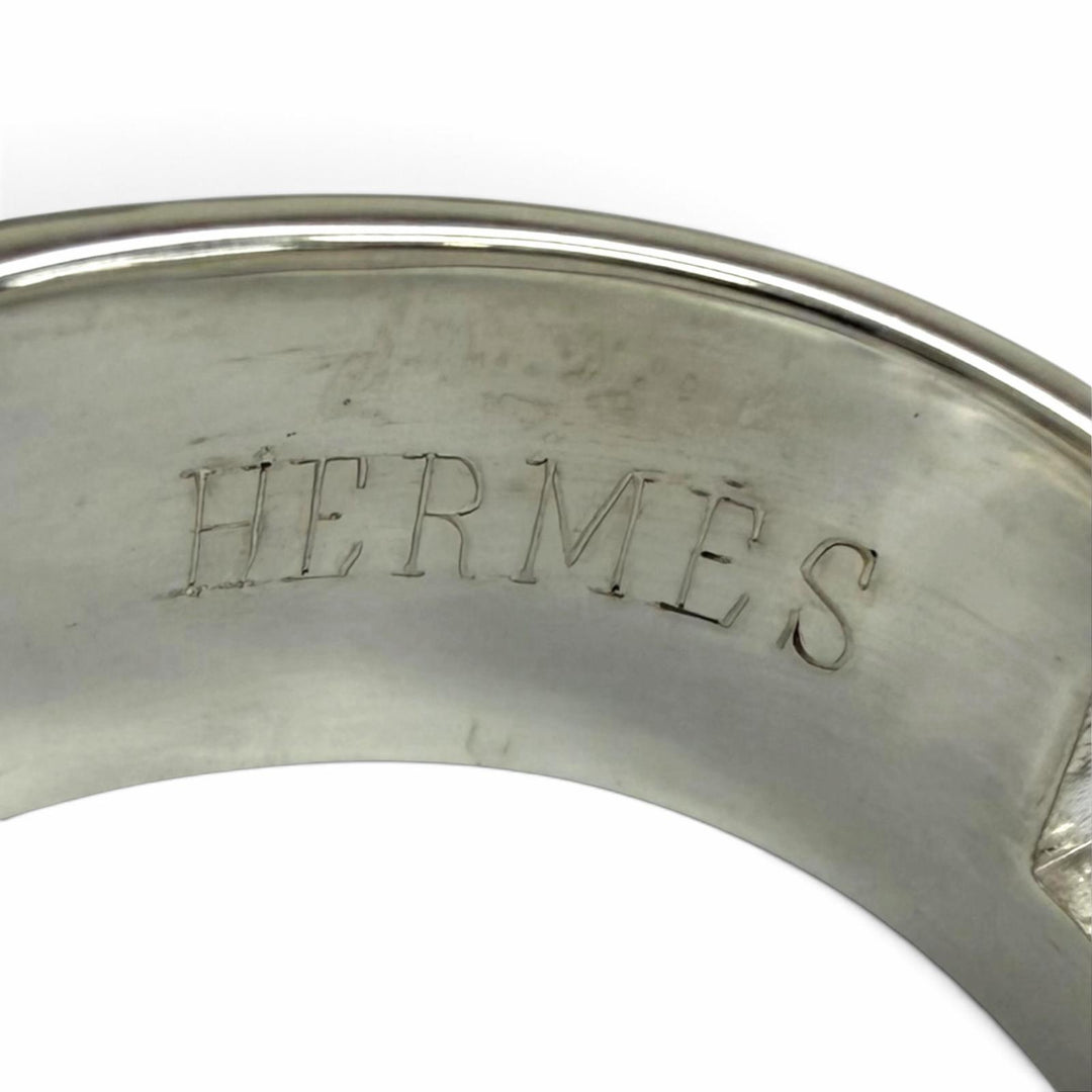 Excellent HERMES Ring ring New Hercules H Logo Silver SV925 mens 50