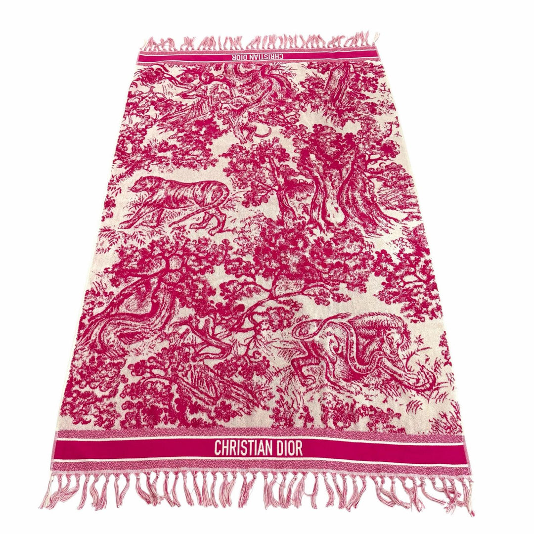Excellent Christian Dior blanket Toile de Jouy pink cotton Women 11TDJ801I901