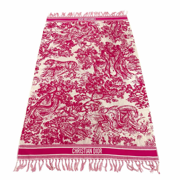 Excellent Christian Dior blanket Toile de Jouy pink cotton Women 11TDJ801I901
