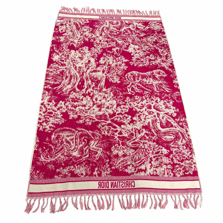 Excellent Christian Dior blanket Toile de Jouy pink cotton Women 11TDJ801I901