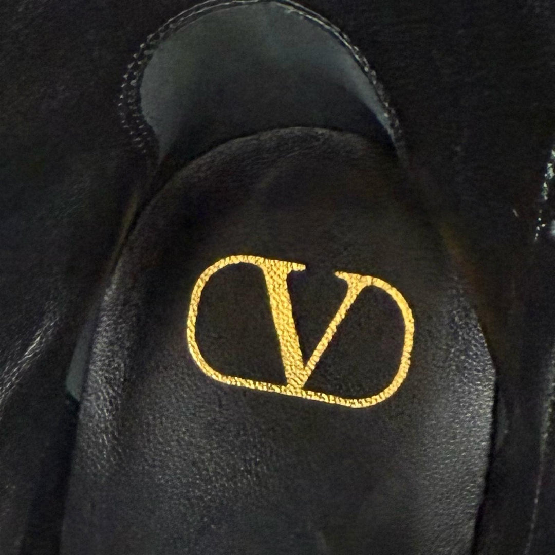 Excellent Valentino Garavani short boots black leather Women 37.5 WW2S0CJ2