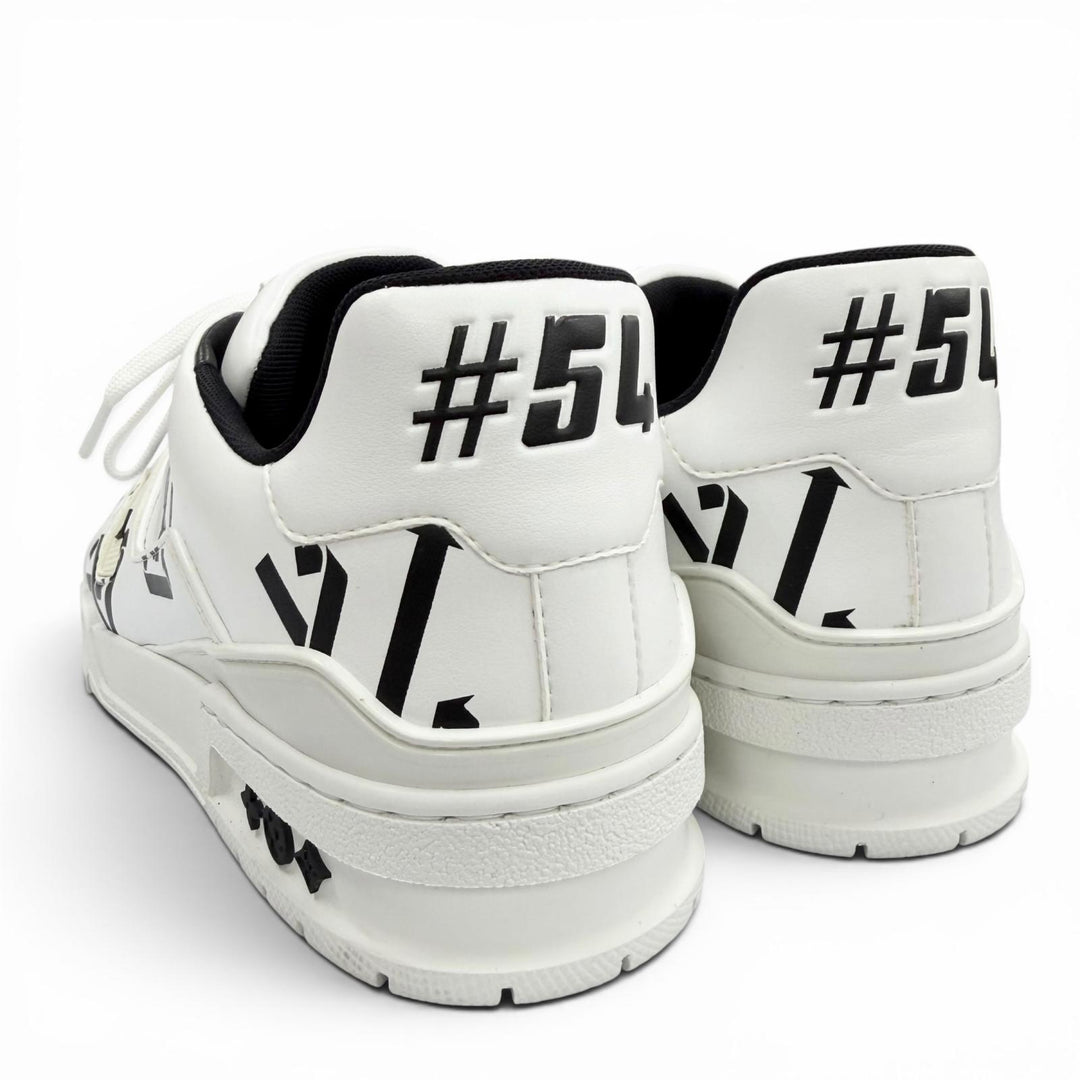 Excellent LOUIS VUITTON Low cut sneakers LV Trainer Line Upcycle LV logo white 7