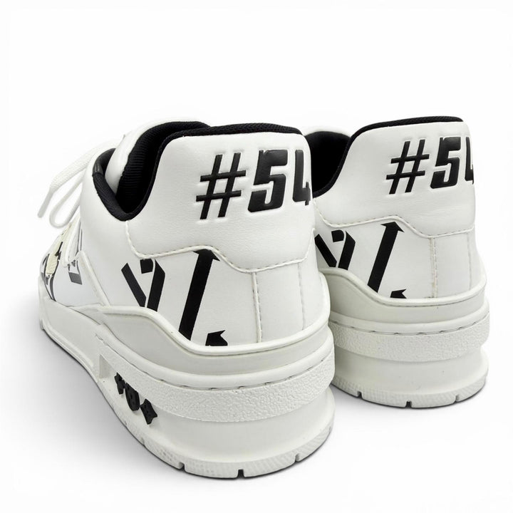 Excellent LOUIS VUITTON Low cut sneakers LV Trainer Line Upcycle LV logo white 7
