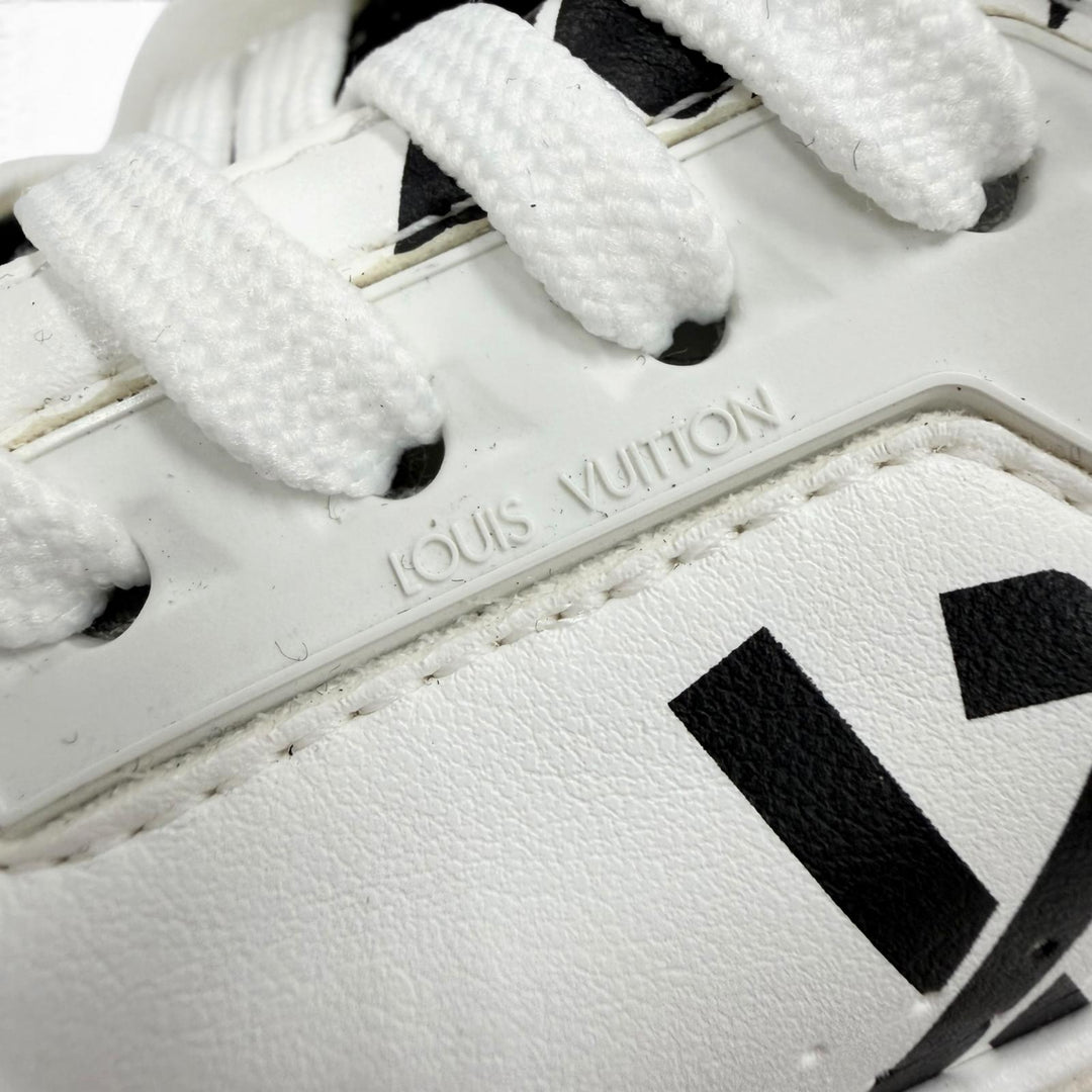 Excellent LOUIS VUITTON Low cut sneakers LV Trainer Line Upcycle LV logo white 7