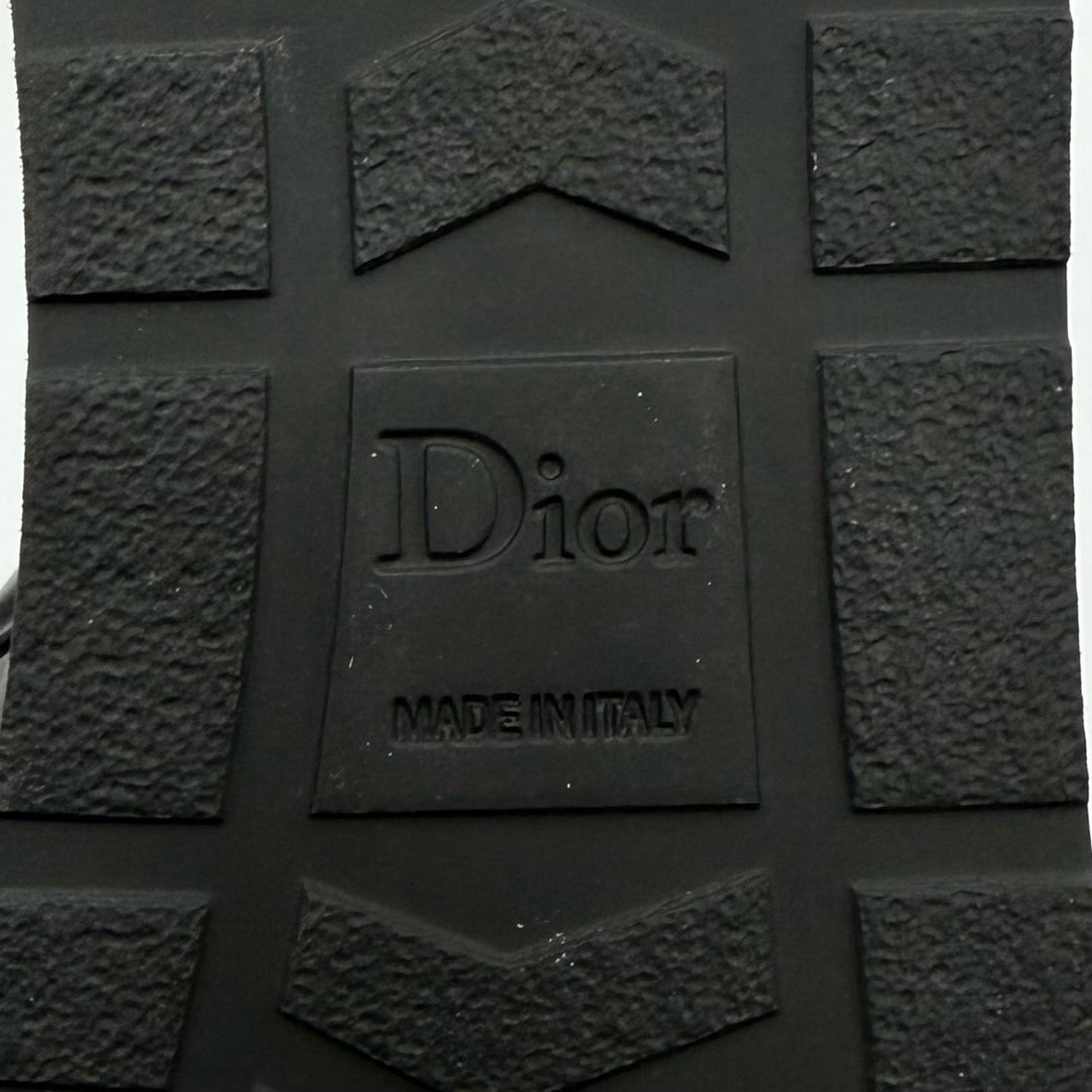 Excellent Christian Dior Sandals DIORSEA Tong black leather Women 36