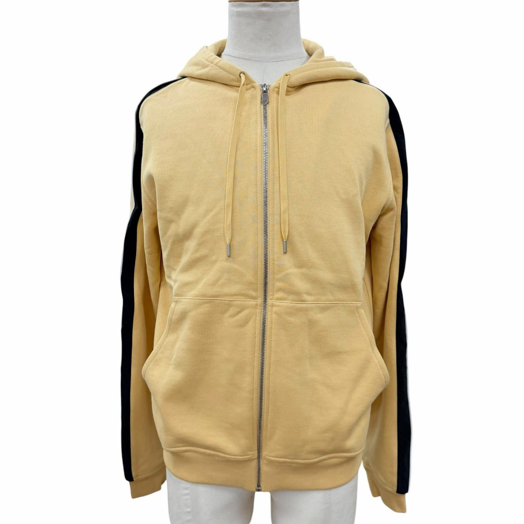 Pristine HERMES hoodie Run H Hooded Zip Up yellow cotton mens M 41-5719