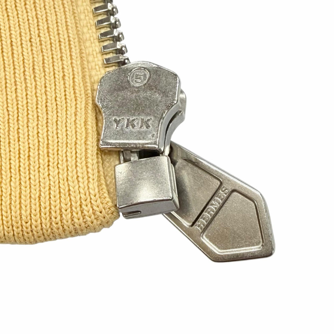 Pristine HERMES hoodie Run H Hooded Zip Up yellow cotton mens M 41-5719